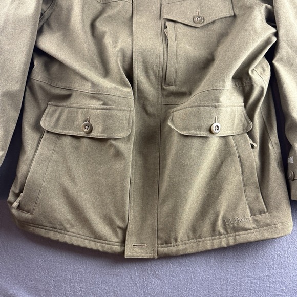 LL Bean Jacket Mens L Green Tek 3-in-1 All Season Parka Hooded Primaloft 284416* - Picture 7 of 14